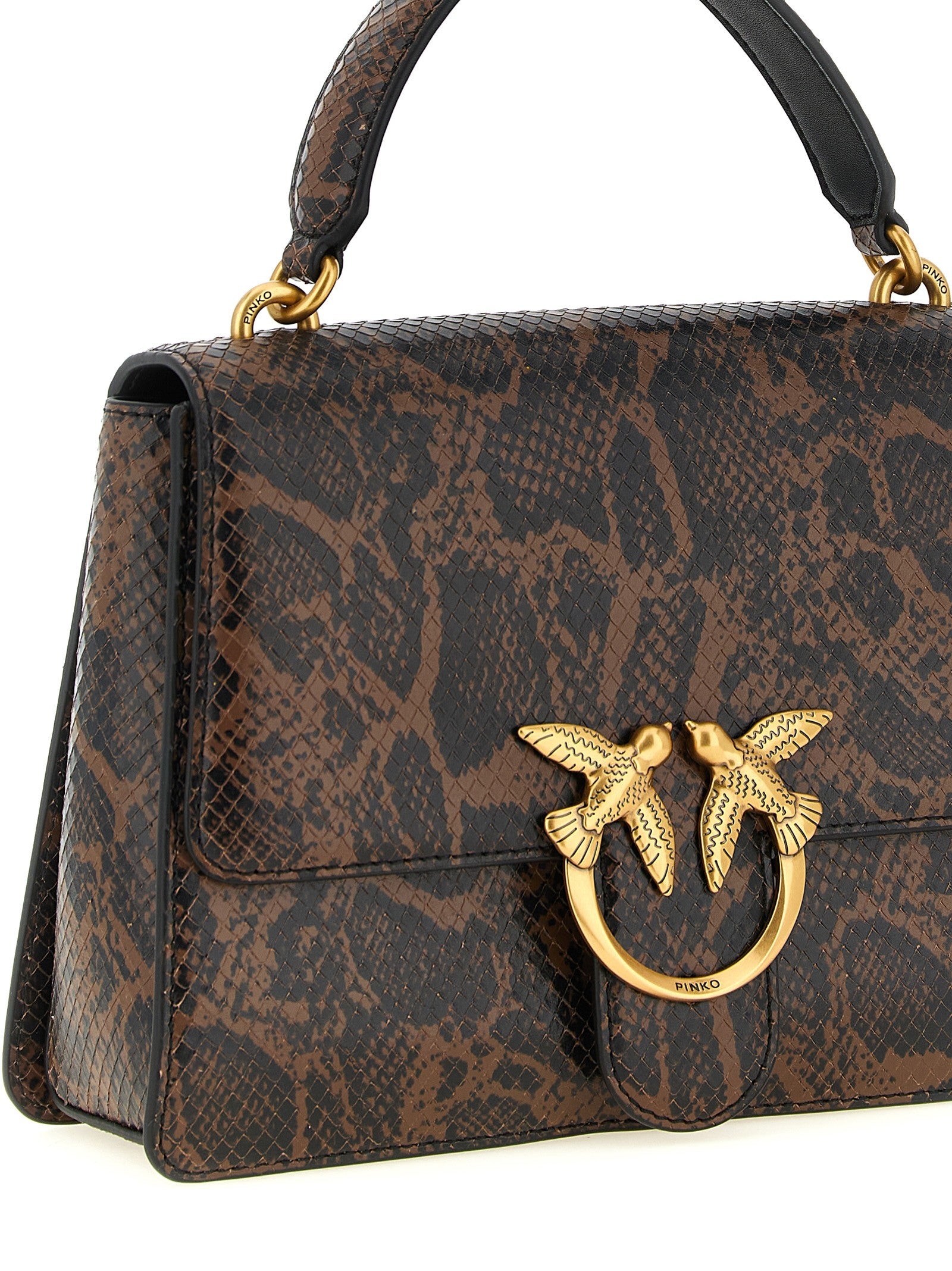 Pinko Love One Light Medium Handbag Brown
