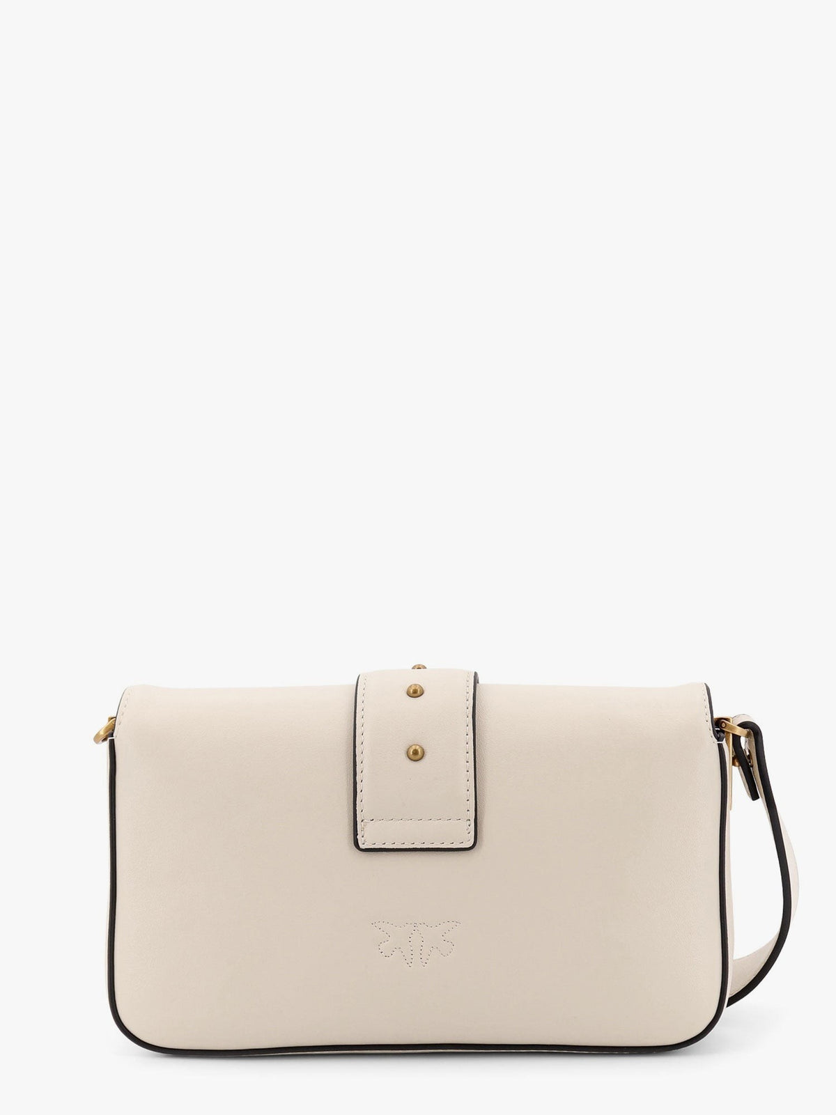 Pinko Women's Love One Mini Leather Shoulder Bag White, view 2