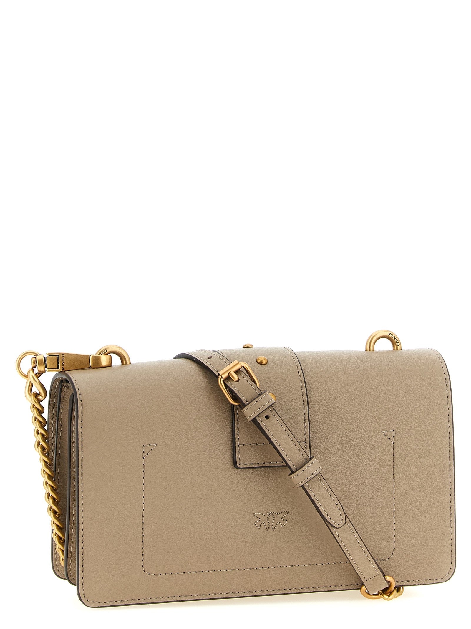 Pinko Love One Small Crossbody Bag Grey