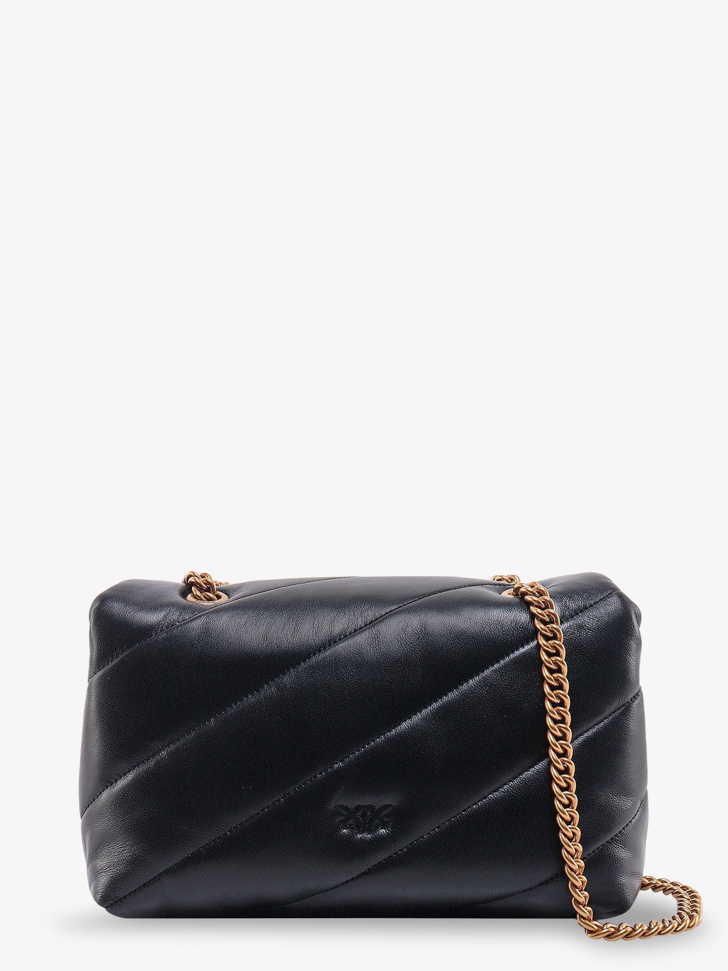 Pinko Women's Love Puff Classic Matelassé Leather Shoulder Bag Black