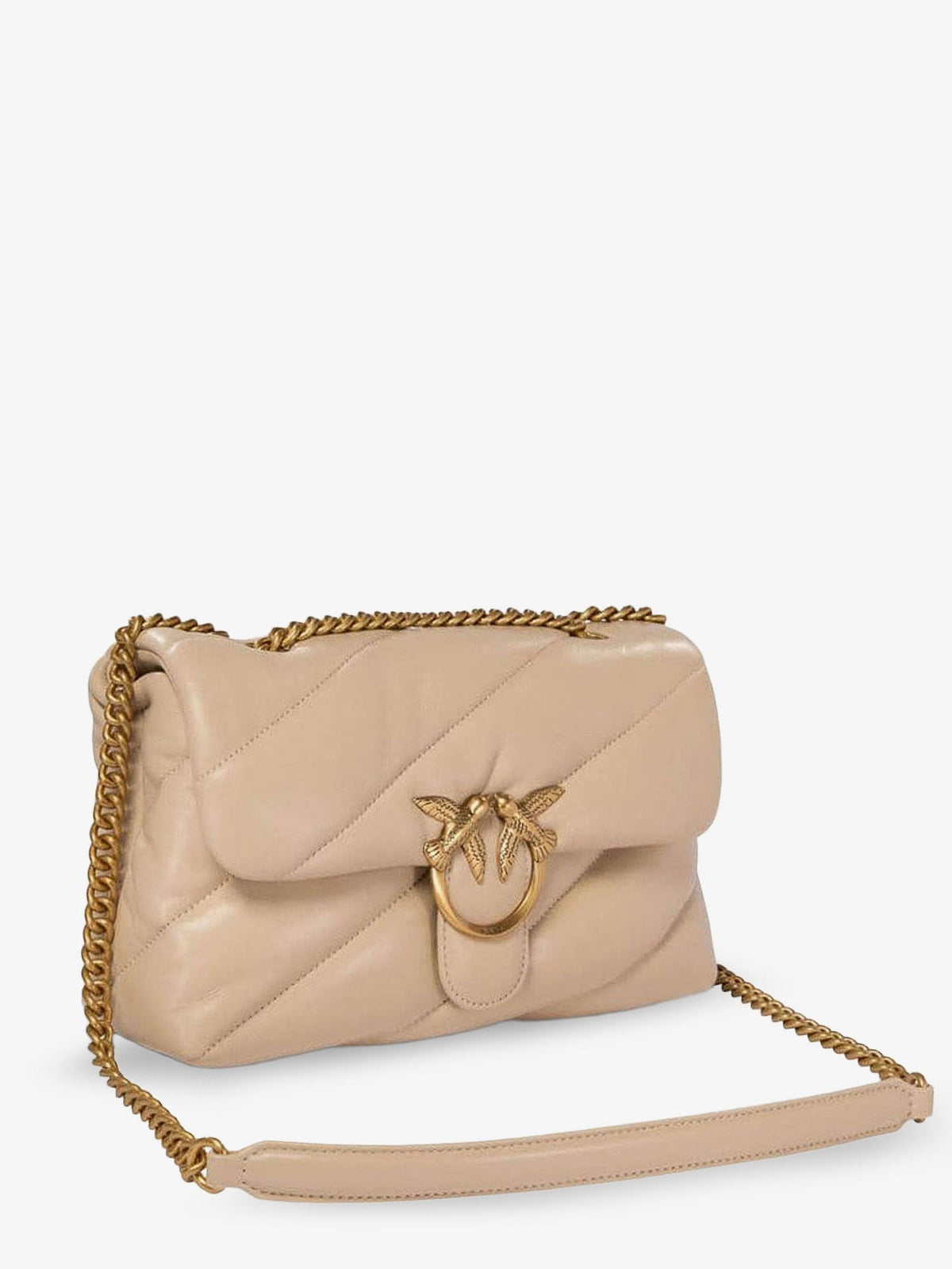 Pinko Women's Classic Love Puff Crossbody Bag Beige, view 3