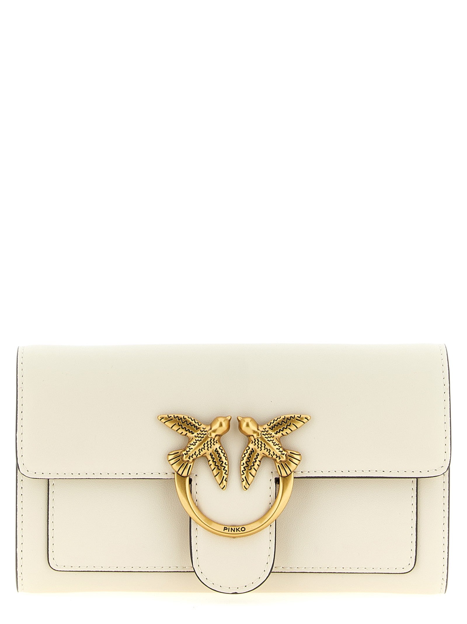 Pinko Love Simply Wallet on Chain White