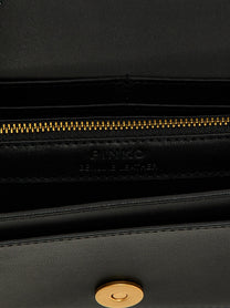 Pinko Love Simply Wallet on Chain Black