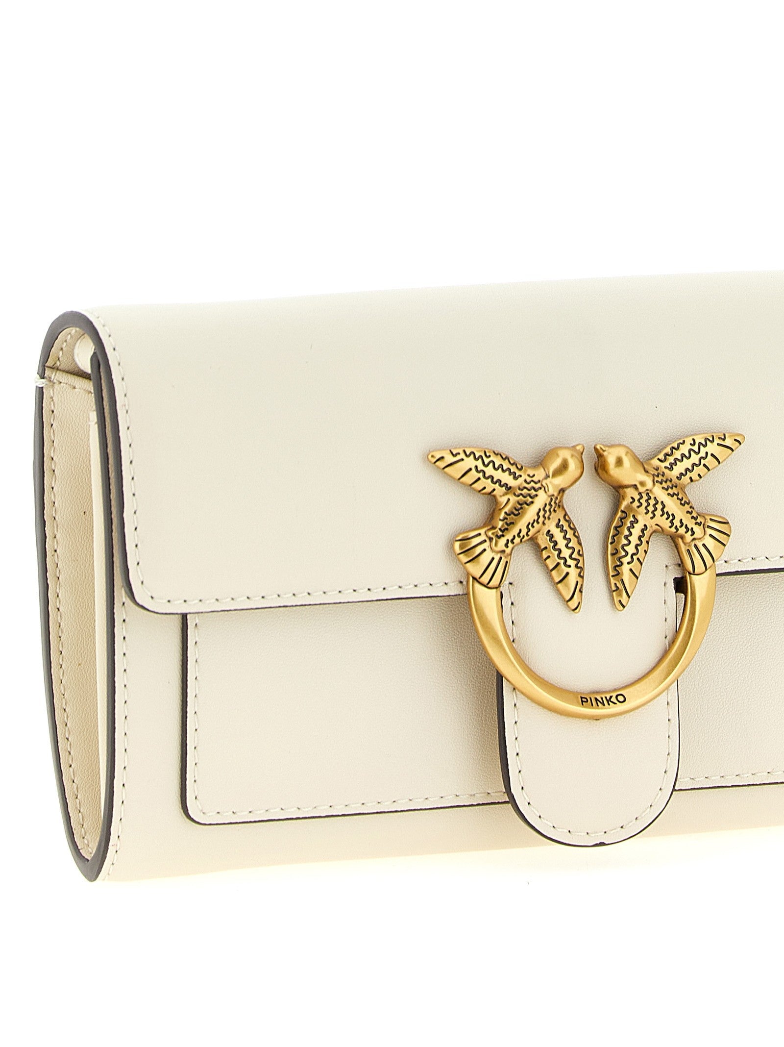 Pinko Love Simply Wallet on Chain White