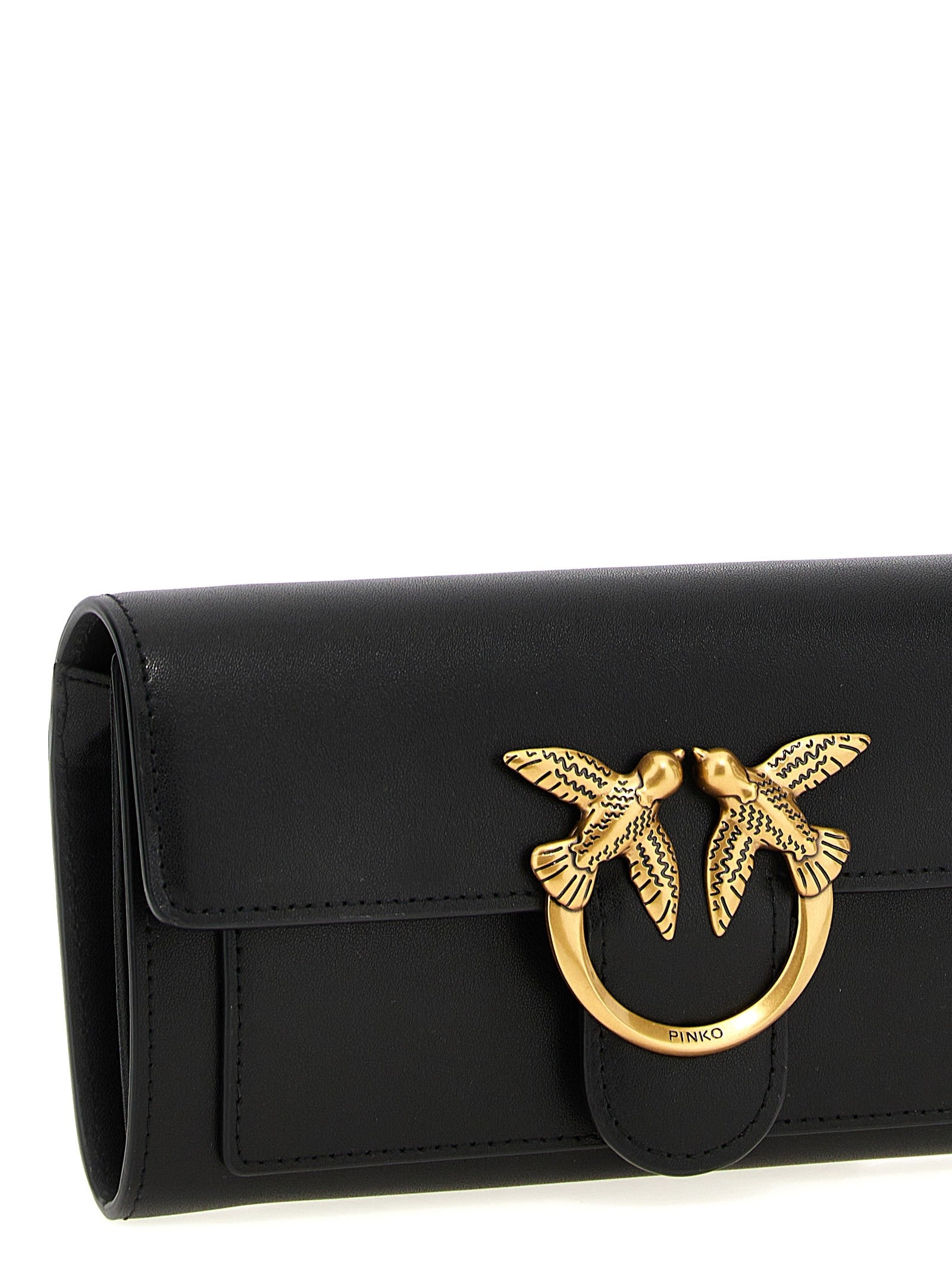 Pinko Love Simply Wallet on Chain Black