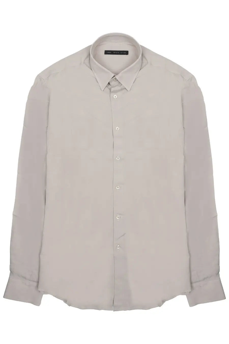 Low Brand men’s camicia in cotone beige with a sleek light gray button-down shirt and crisp collar texture