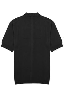 Low Brand men’s polo Techno in viscosa black with short sleeves ribbed collar and cuffs