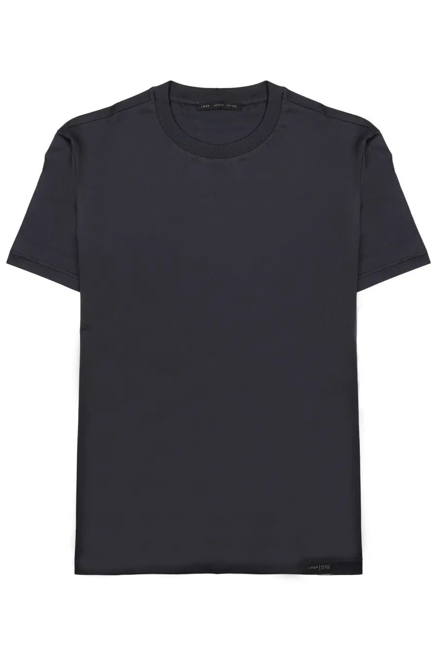 Black low brand men’s short-sleeved crew neck t-shirt in cotton with minimalist design and subtle collar tag