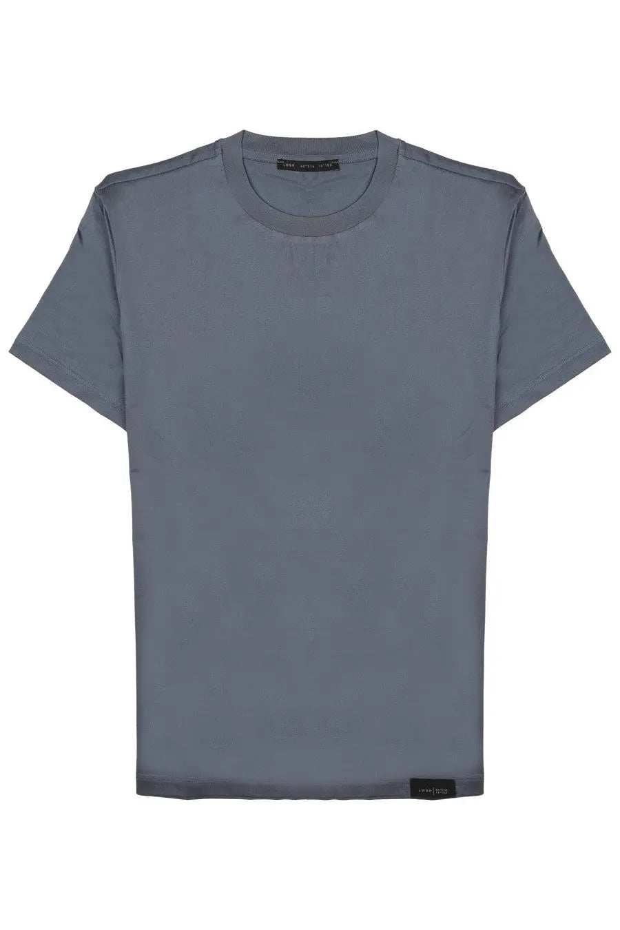 Low Brand men’s gray crew neck t-shirt in jersey di cotone with subtle stitching and black brand tags at collar and hem