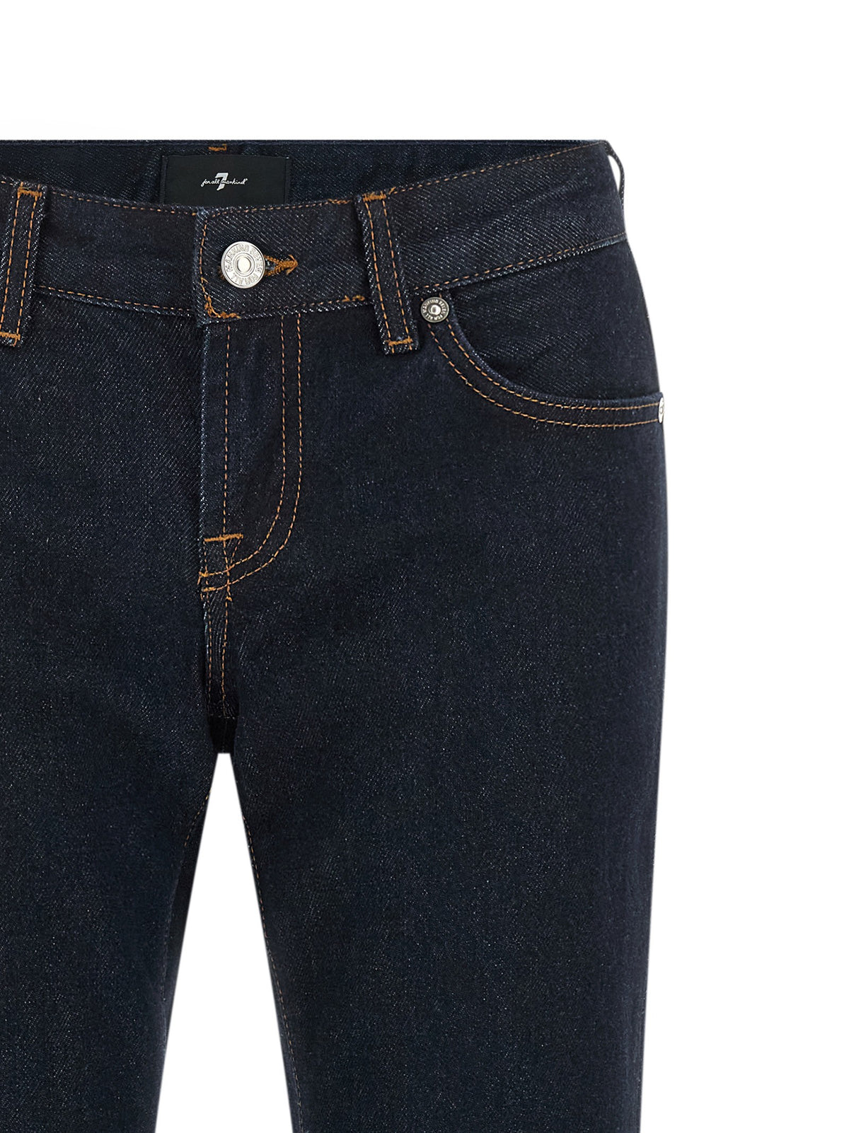 7 For All Mankind Low Cigarette Jeans Blue, view 3