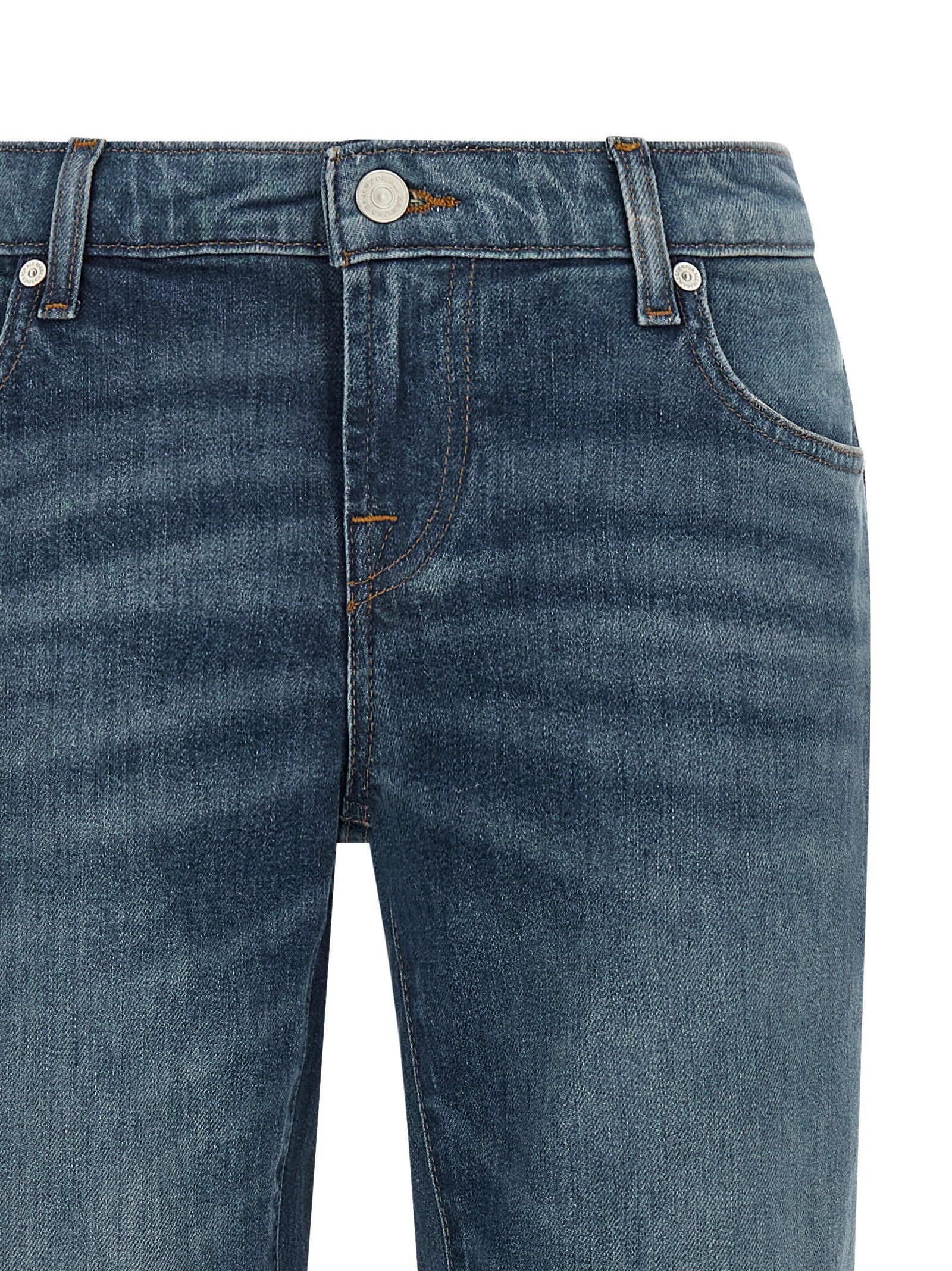 7 For All Mankind Low Cigarette Jeans Blue