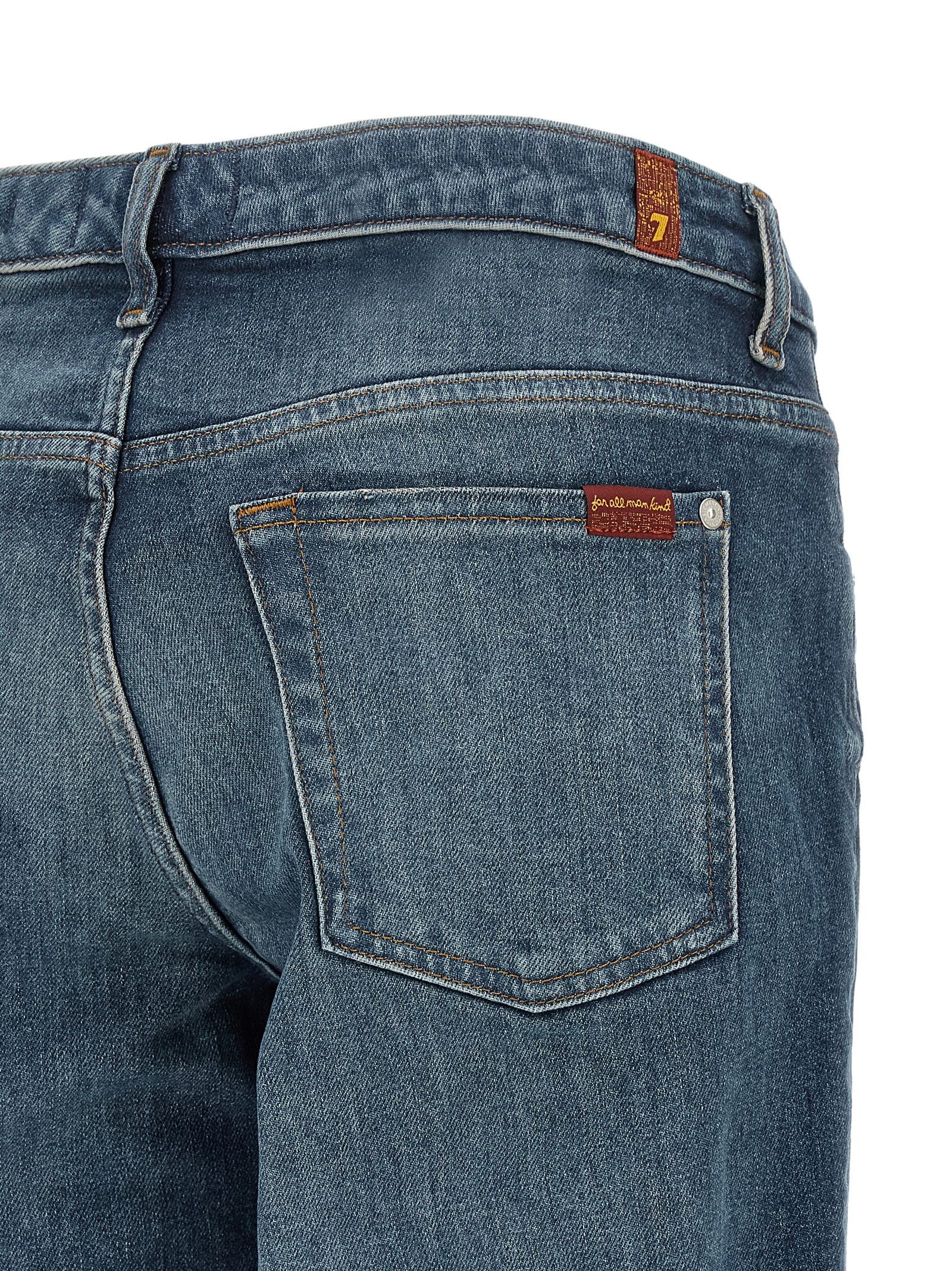 7 For All Mankind Low Cigarette Jeans Blue