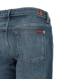 7 For All Mankind Low Cigarette Jeans Blue