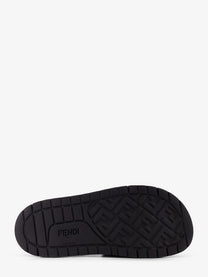 Fendi Men's Low Leather Sandals Black