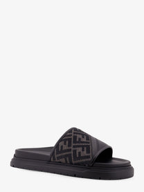 Fendi Men's Low Leather Sandals Black