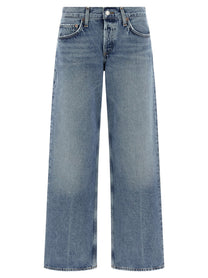 AGOLDE Low Rise Loose Jeans Blue