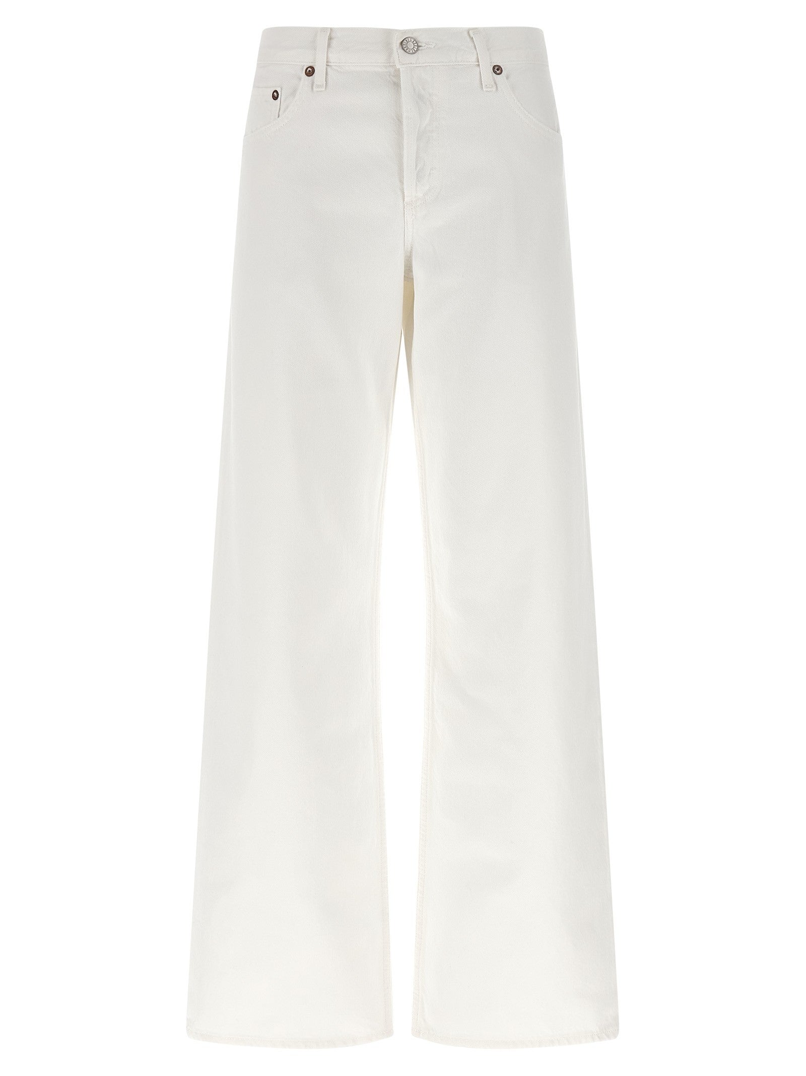 AGOLDE Low Rise Loose Jeans White
