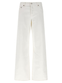 AGOLDE Low Rise Loose Jeans White
