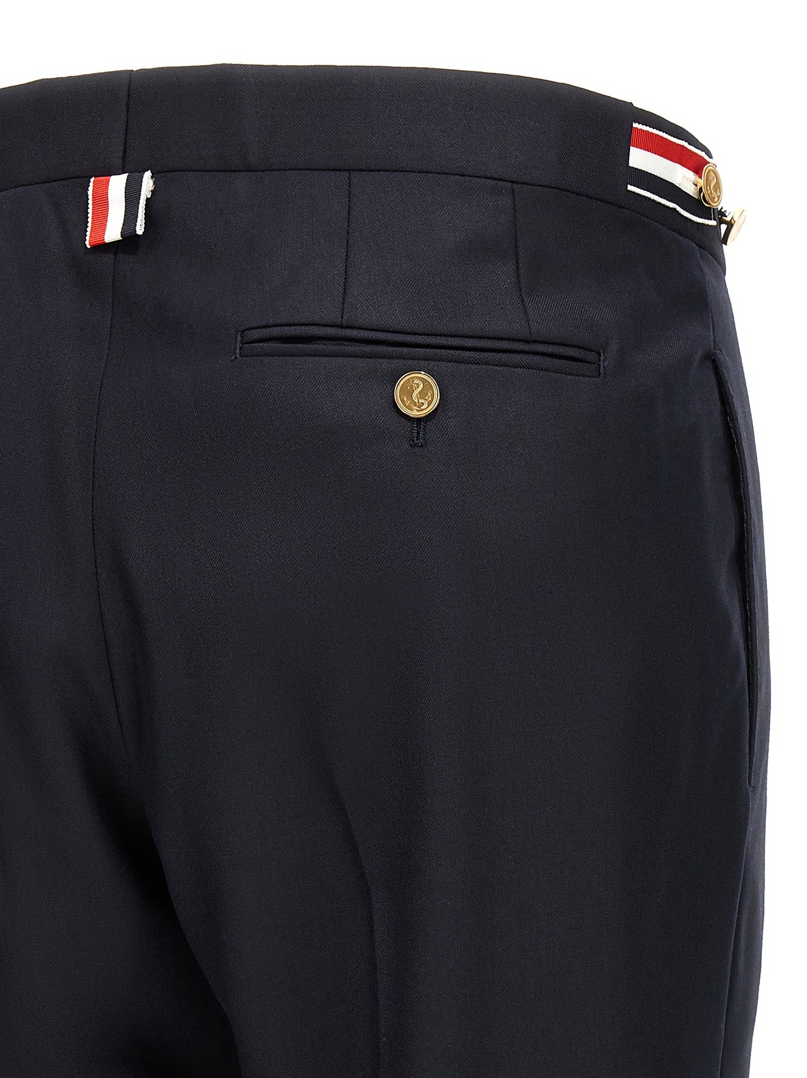 Thom Browne Low Rise Pants Blue