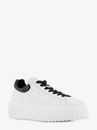 Hogan Women's Low Top Leather Stripes Sneakers White, view 2