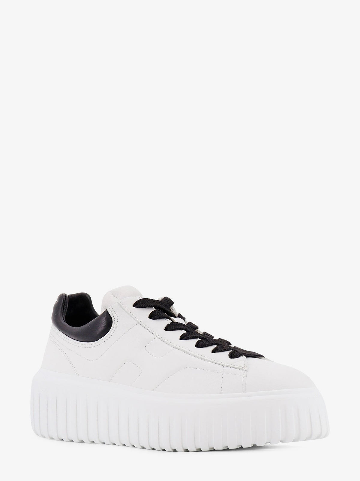 Hogan Women's Low Top Leather Stripes Sneakers White, view 2