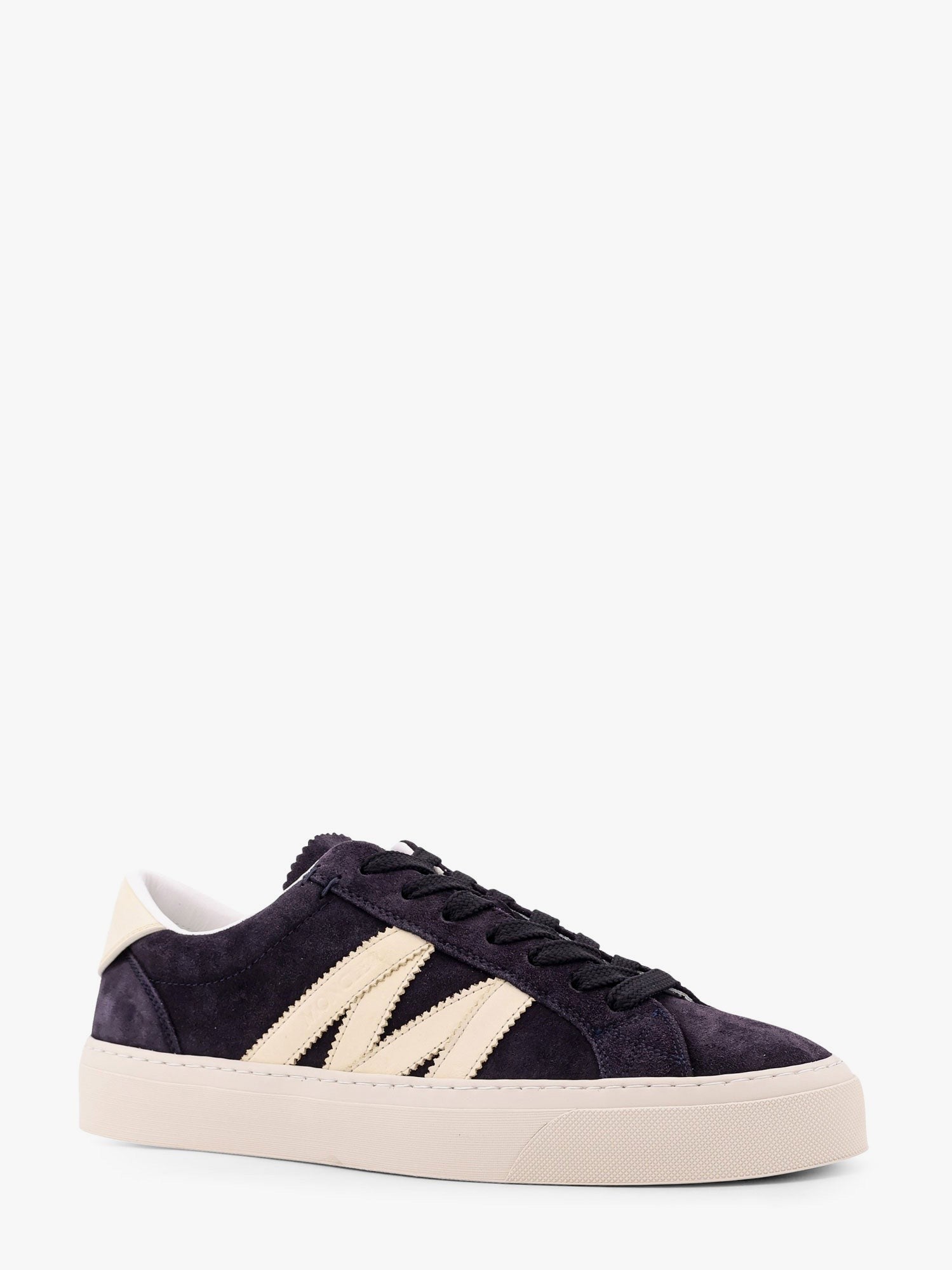 Moncler Men's Low Top Leather Sneakers Blue