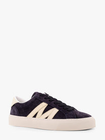 Moncler Men's Low Top Leather Sneakers Blue