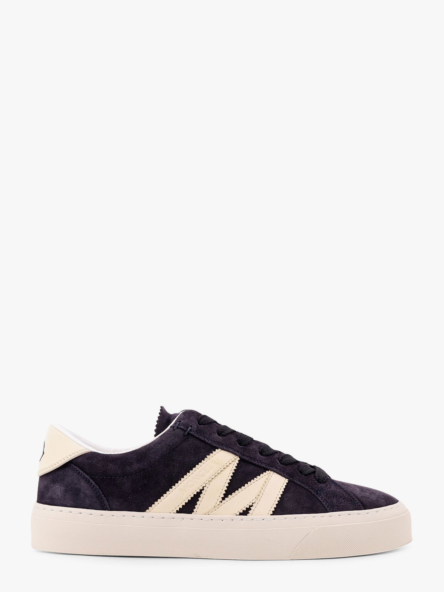 Moncler Men's Low Top Leather Sneakers Blue