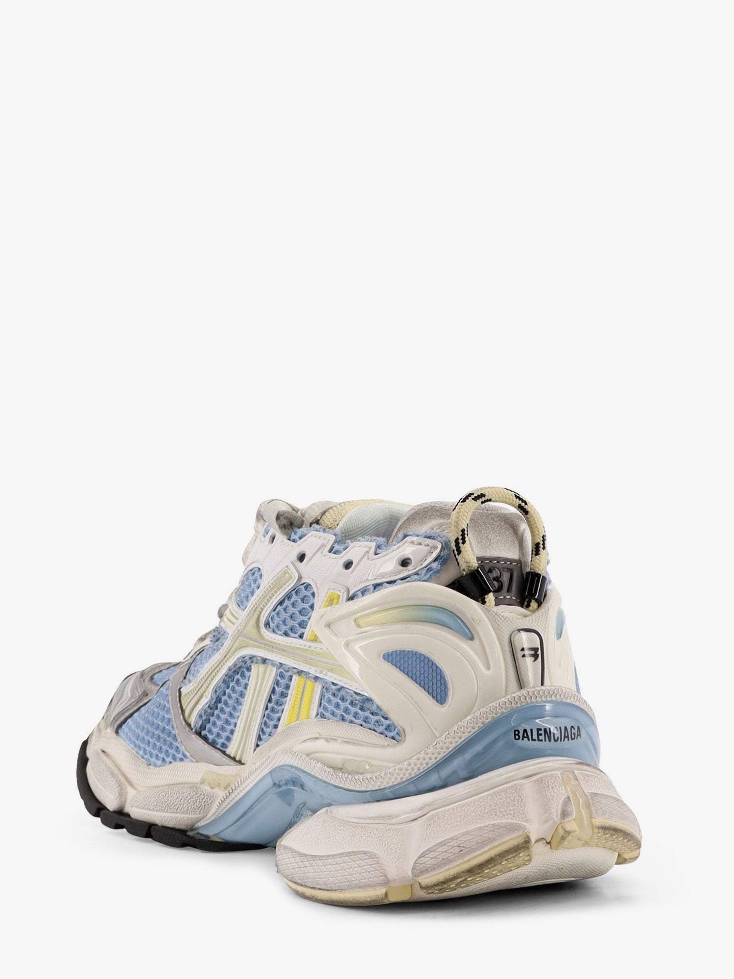 Balenciaga Women's Low Top Runner Mesh Sneakers Blue