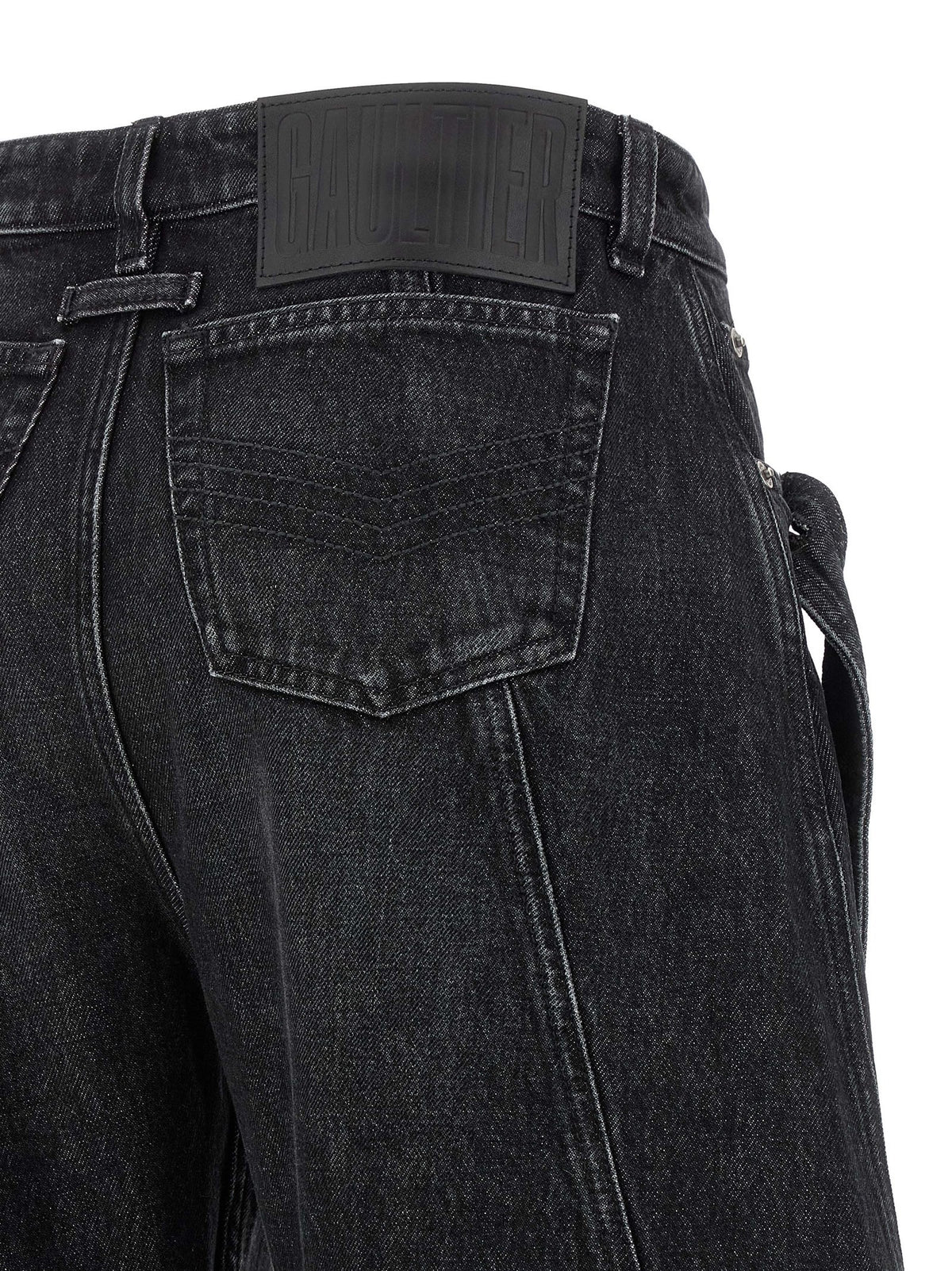 Jean Paul Gaultier Low Waist Jeans Black