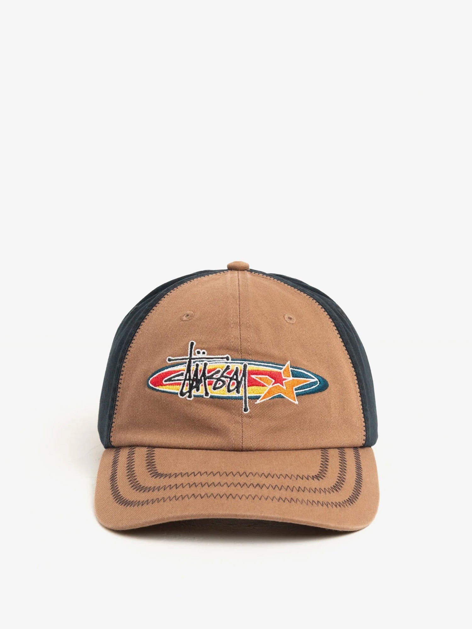 Stussy Men's LP Oval Star Cotton Baseball Hat Brown