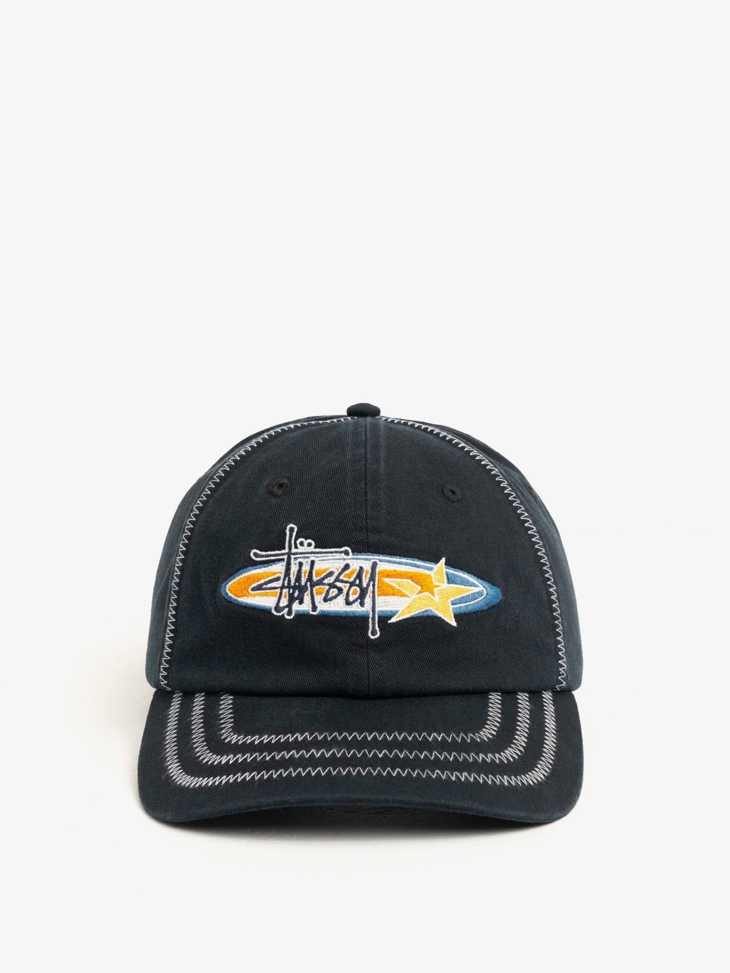 Stussy Men's LP Oval Star Cotton Baseball Hat Black