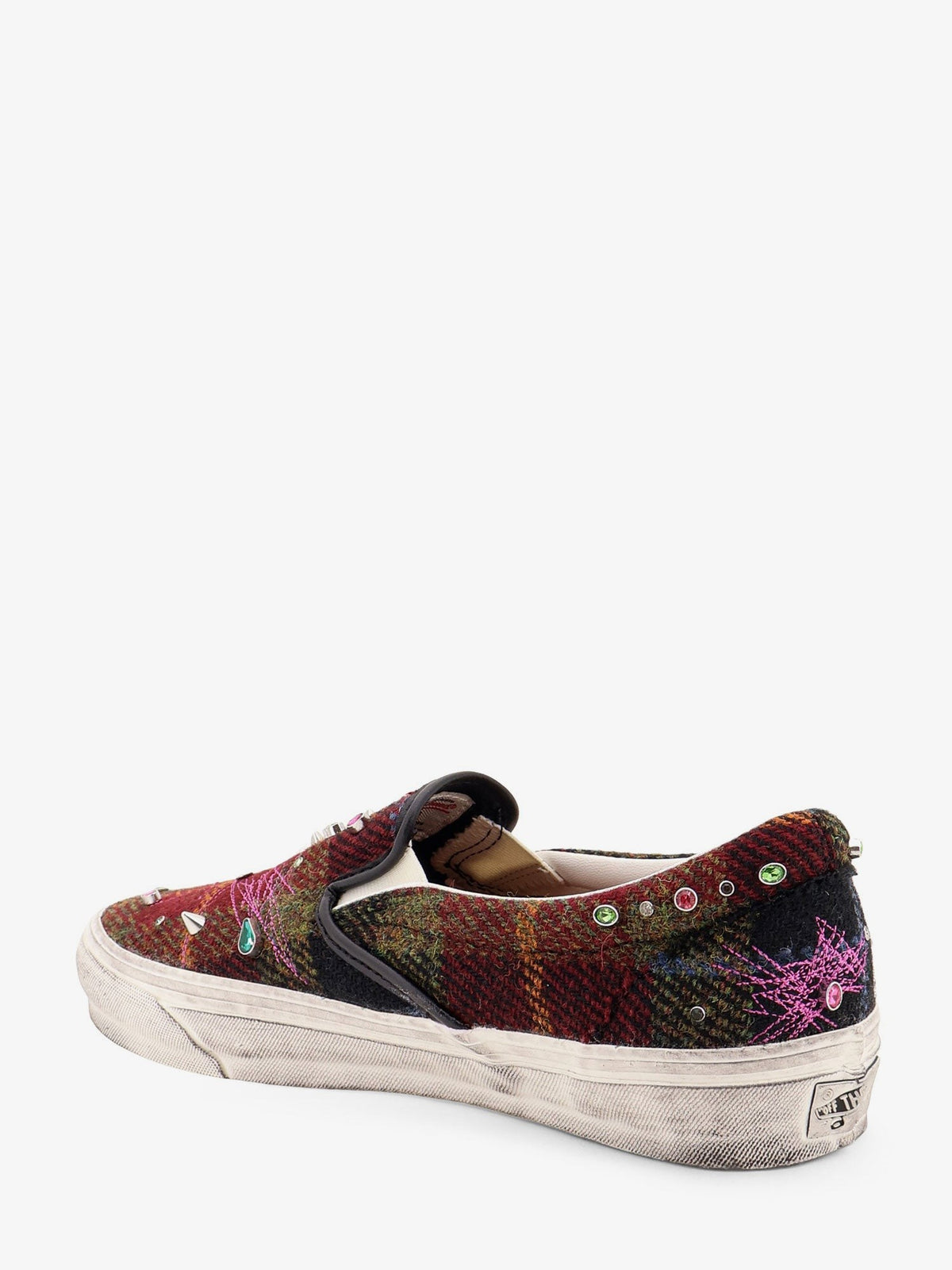 Vans Men's LS Classic Slip on Sneakers Red, view 3