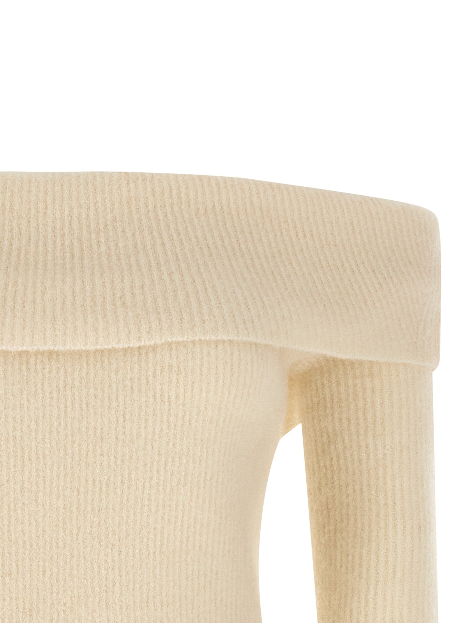 Rick Owens Ls Cowl Sweater White