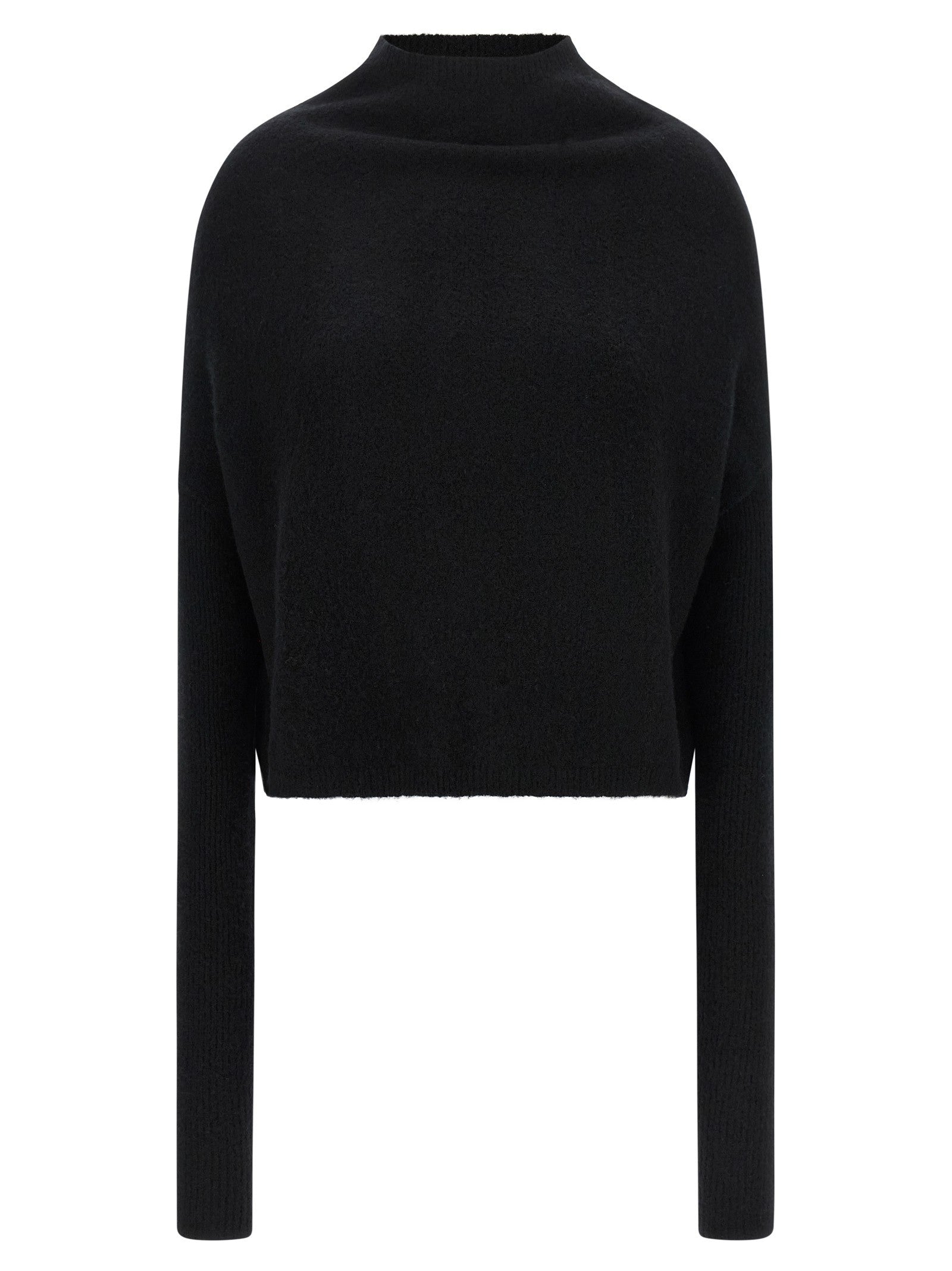 Rick Owens Ls Crater Sweater Black
