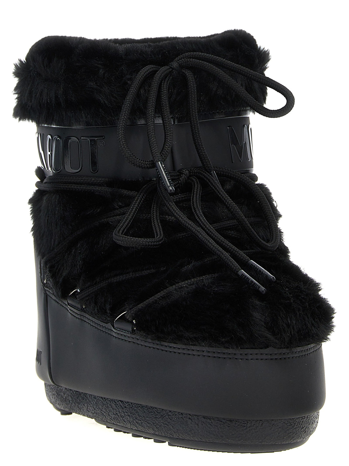 Moon Boot Ltrack Tube Faux Fur Ankle Boots Black