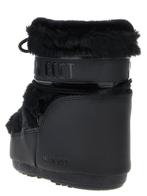 Moon Boot Ltrack Tube Faux Fur Ankle Boots Black
