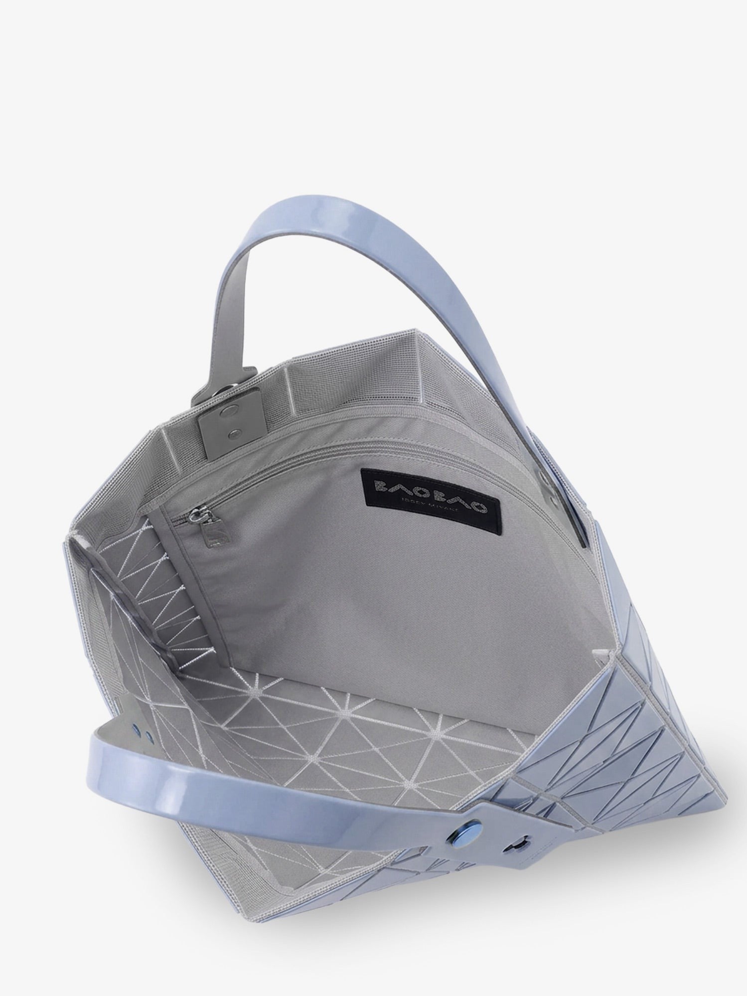 Bao Bao Issey Miyake Women's Lucent One Tone Geometric Pattern Shoulder Bag Grey