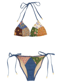Zimmermann Lucky Cotton Mini Tri Bikini Gold
