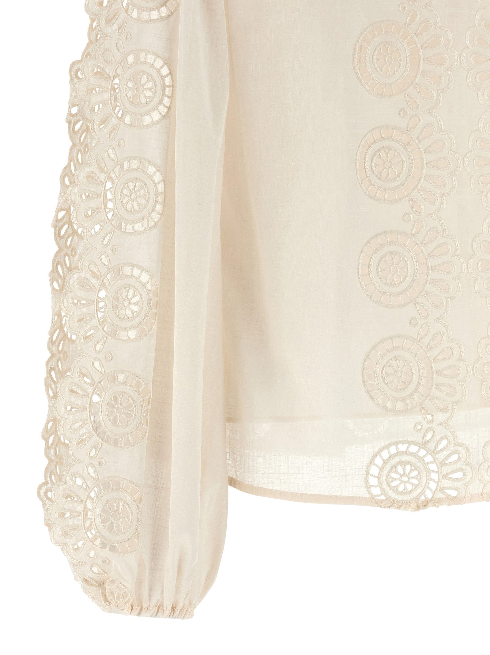 Zimmermann Lucky Embroidered Blouse White