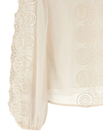 Zimmermann Lucky Embroidered Blouse White
