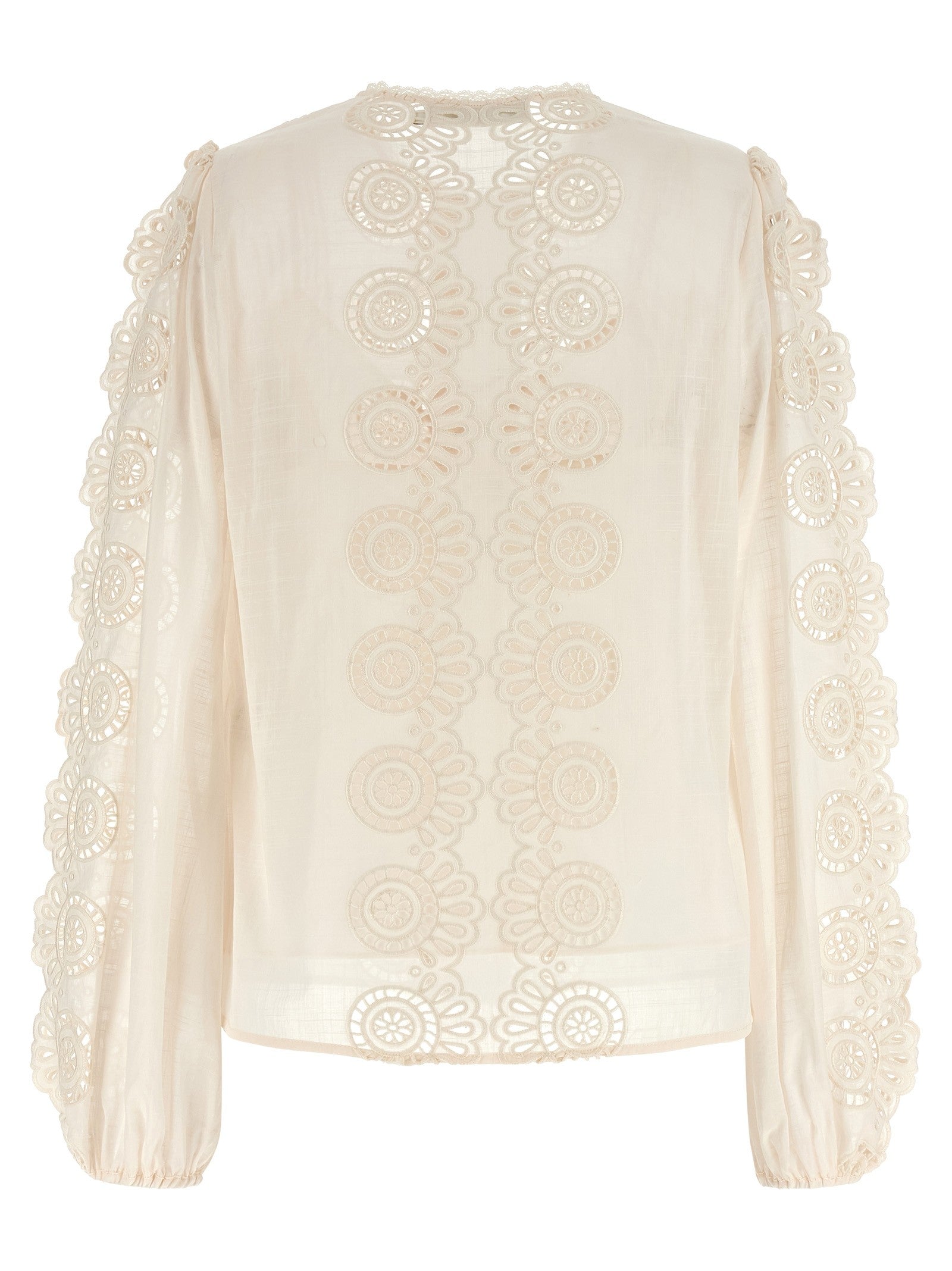 Zimmermann Lucky Embroidered Blouse White