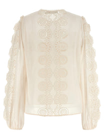Zimmermann Lucky Embroidered Blouse White