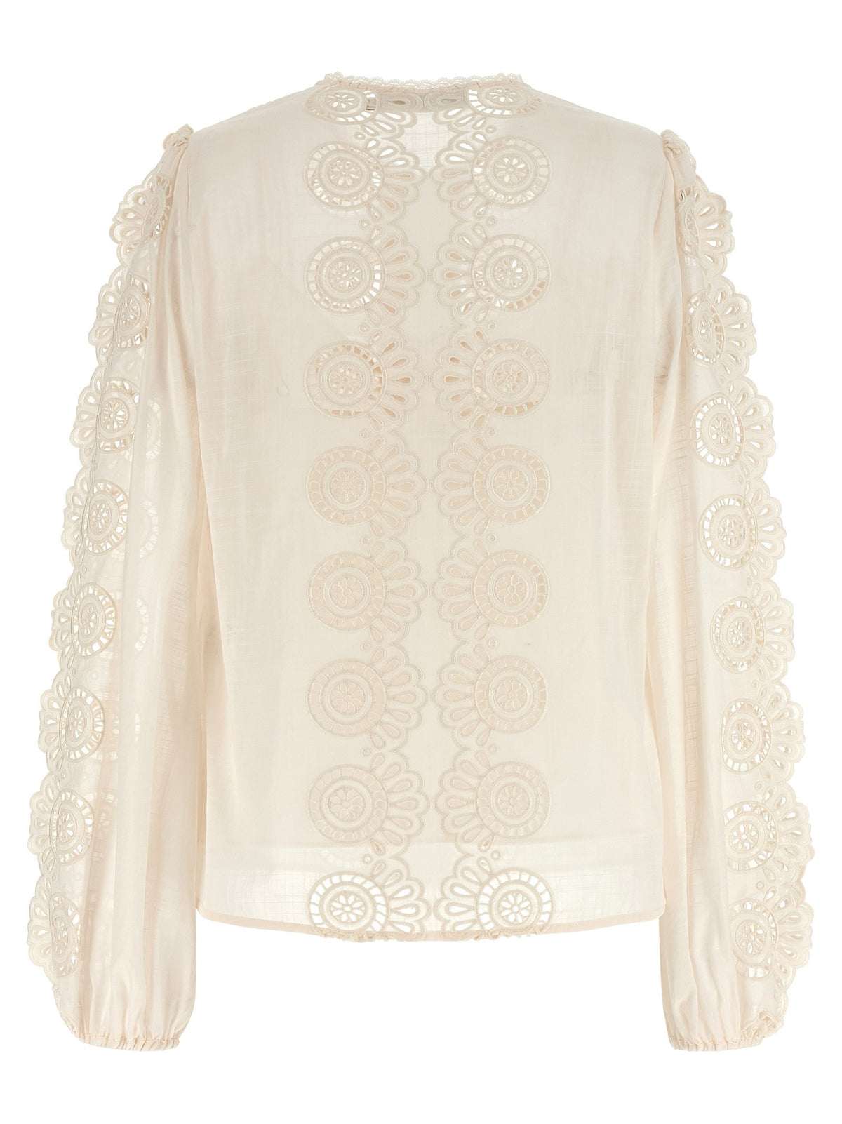 Zimmermann Lucky Embroidered Blouse White, view 2