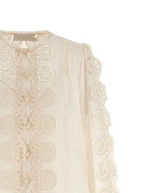 Zimmermann Lucky Embroidered Blouse White