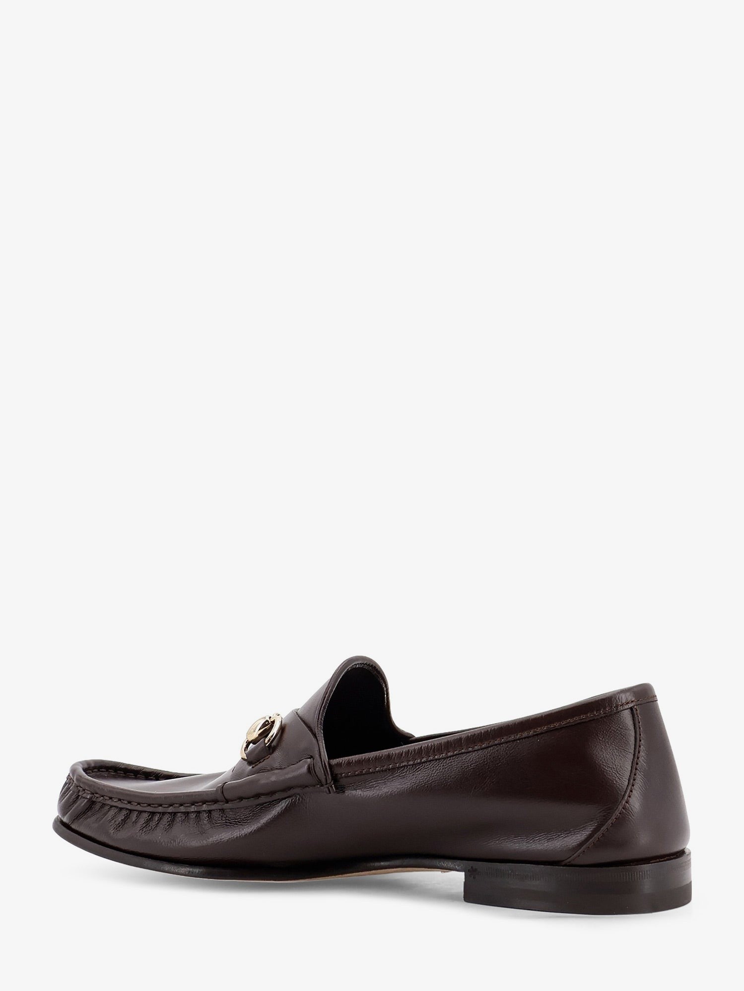 Gucci Men's Lugano Leather Loafers Brown