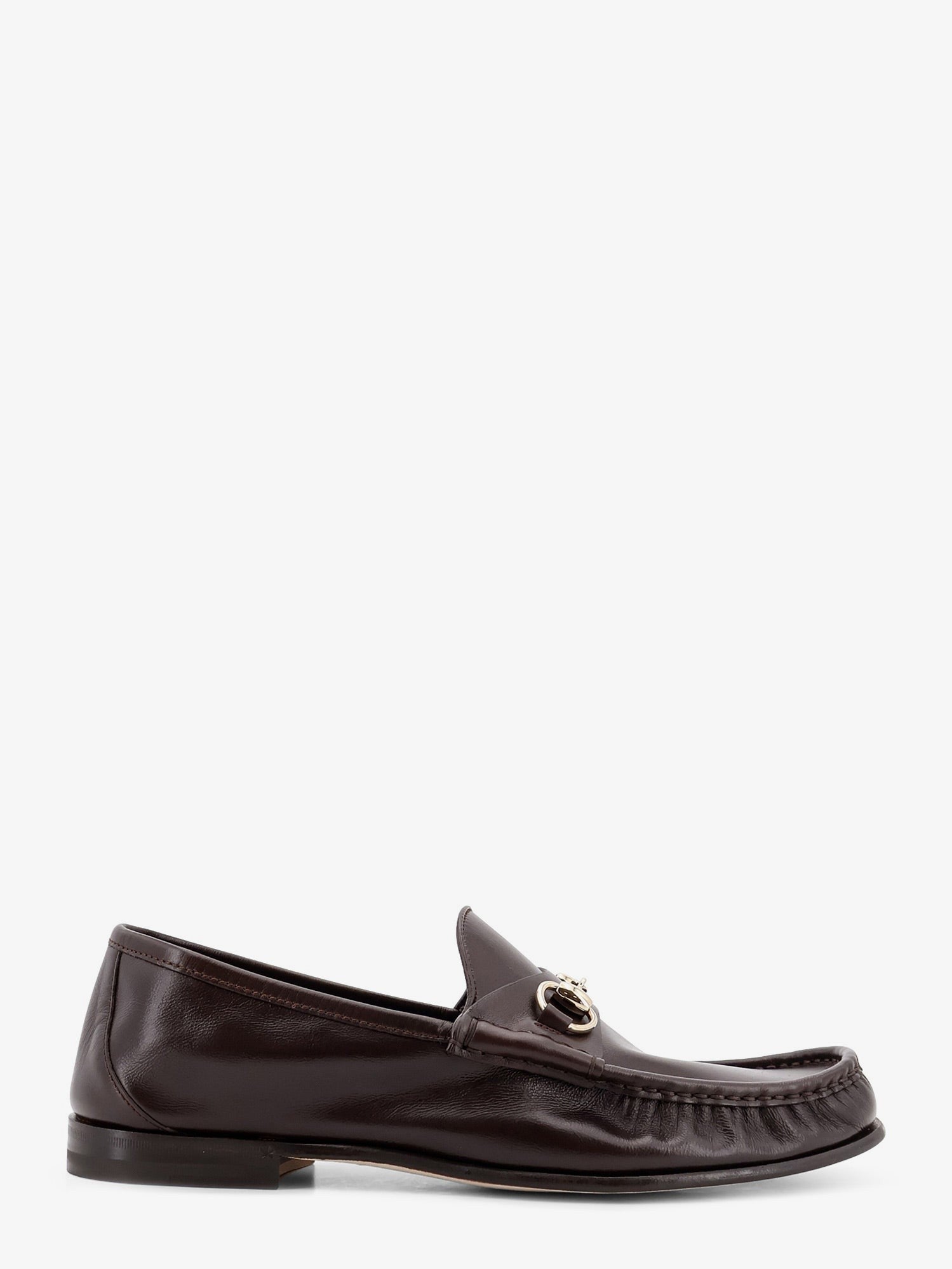 Gucci Men's Lugano Leather Loafers Brown