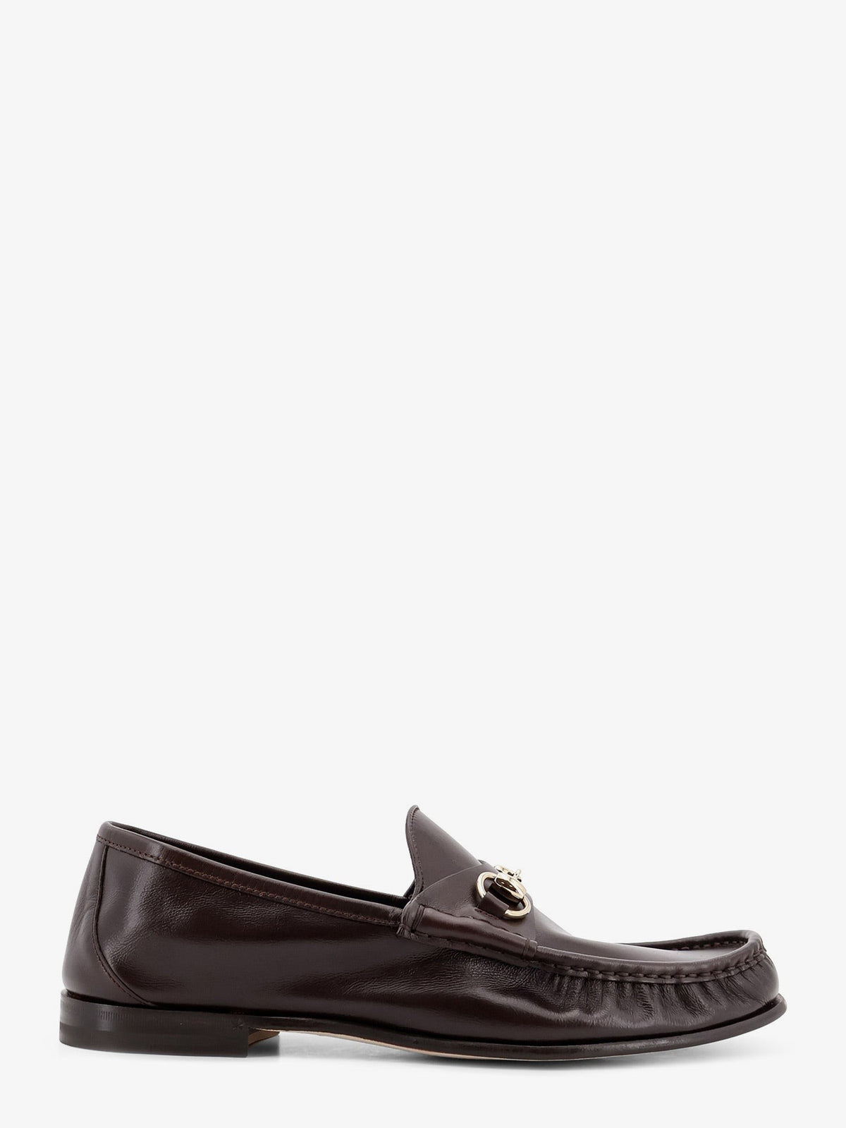 Gucci Men's Lugano Leather Loafers Brown