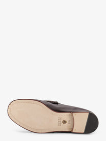 Gucci Men's Lugano Leather Loafers Brown