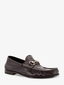 Gucci Men's Lugano Leather Loafers Brown